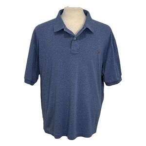 Polo Ralph Lauren Pima Soft Touch Men's 2XB Blue Short Sleeve Polo Shirt Pony